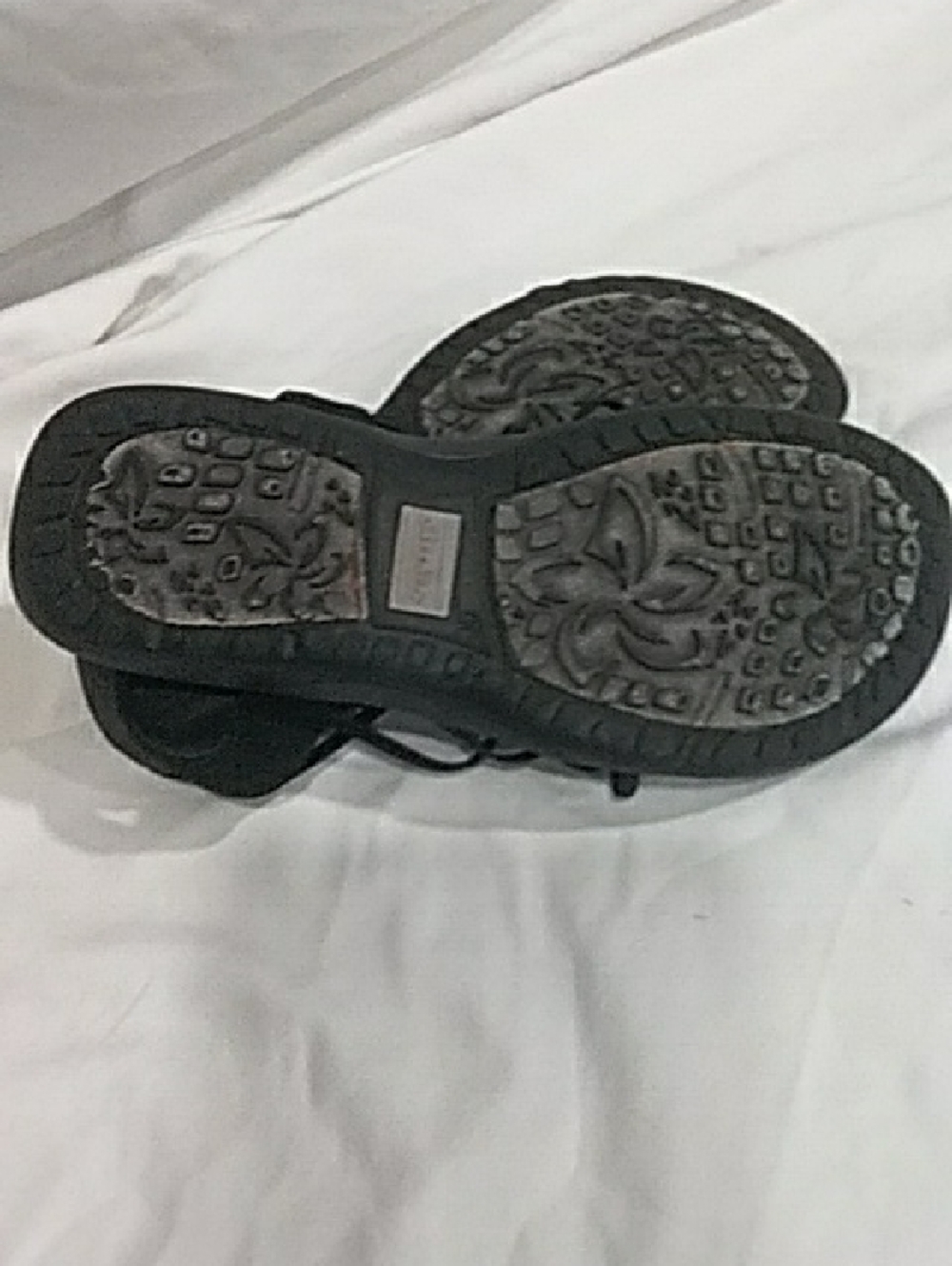 Skechers Black Sandals with Teal Accent Strappy Design - Picture 3 of 4